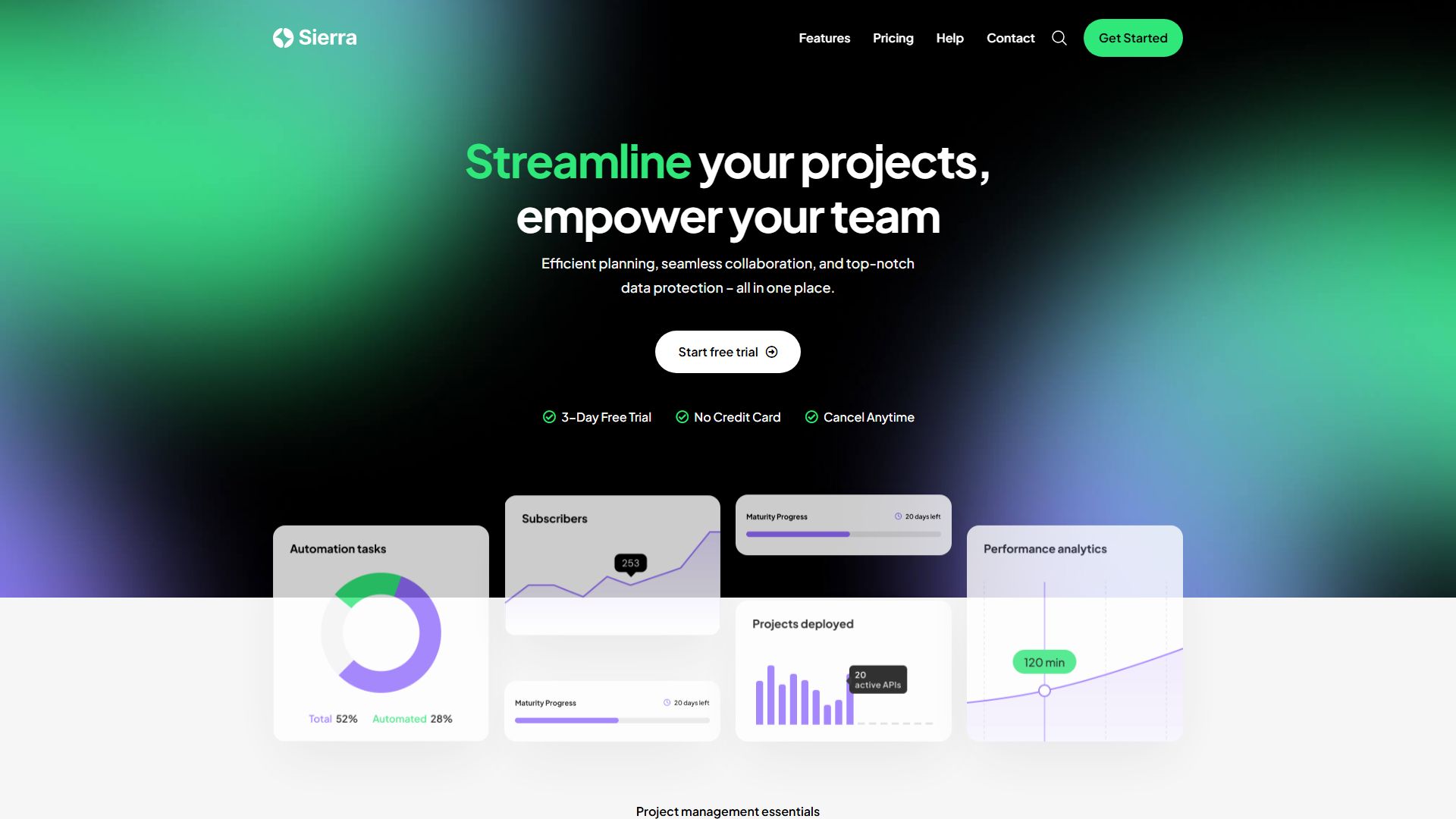Sierra WordPress SaaS theme homepage demo