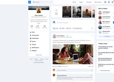 Social – Premium Responsive Network & Community Tailwind CSS HTML5 Template