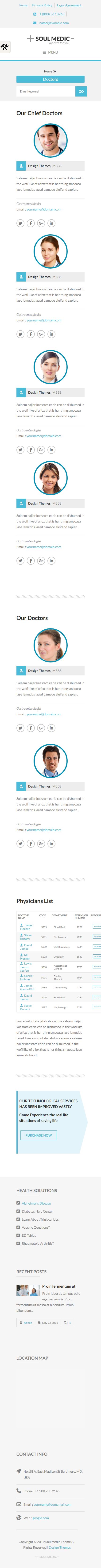 SoulMedic – Premium Responsive Hospital Doctor WordPress Theme theme — Mobile preview