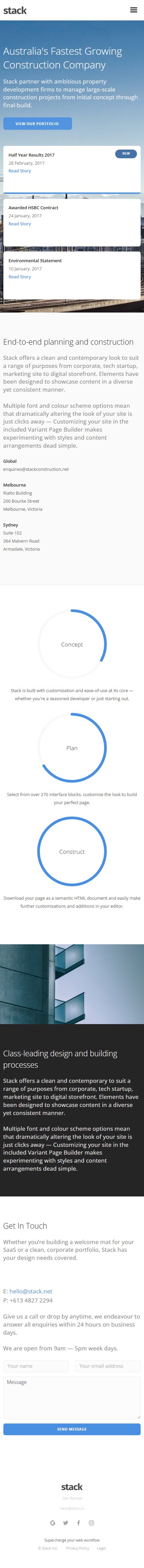 Stack – Premium Responsive Multi-Purpose Drupal 11 Theme theme — Mobile preview