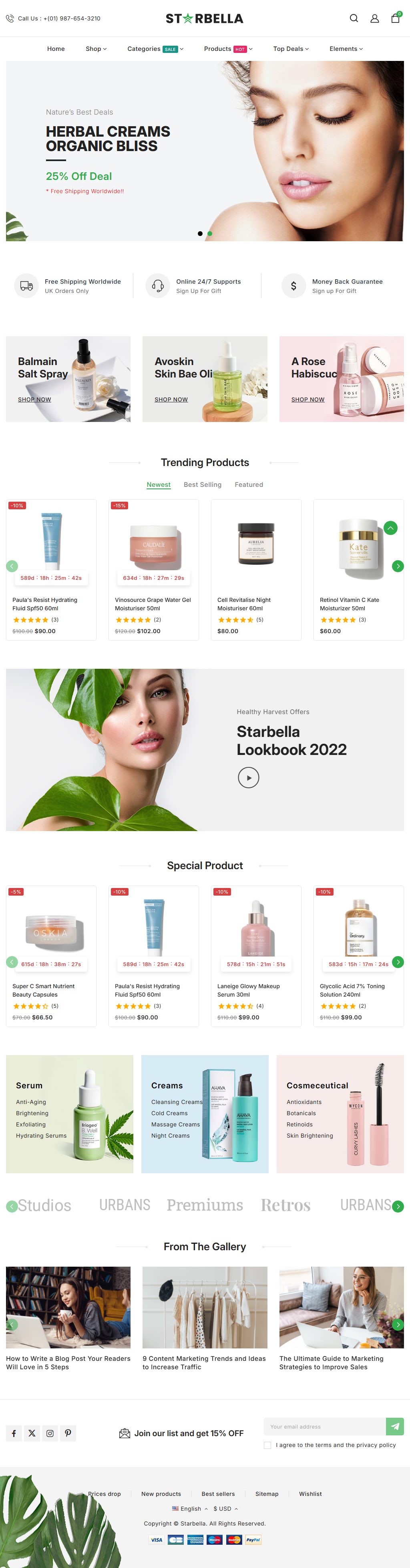 StarBella – Premium Responsive Multipurpose PrestaShop Theme theme — Tablet preview