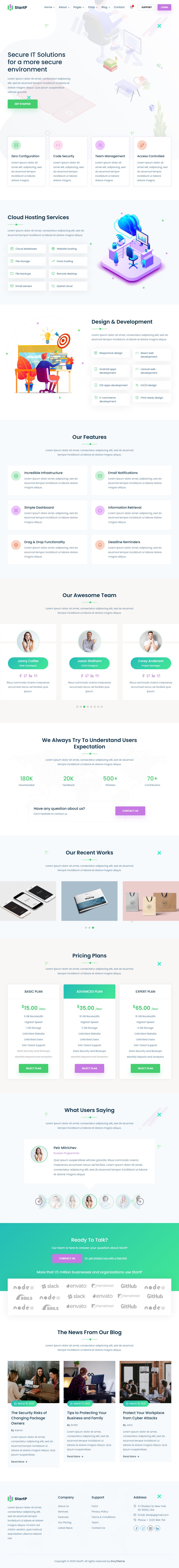 StartP – Premium Responsive Next.js IT Startup & Agency Template theme — Tablet preview