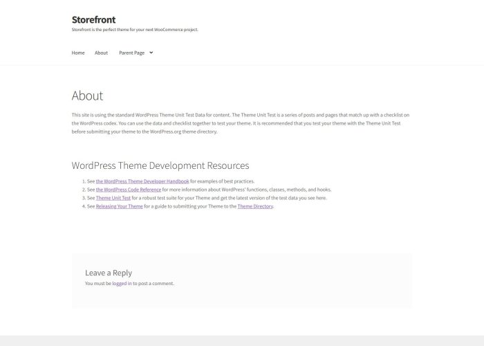 Storefront — Free Official WooCommerce WordPress Theme