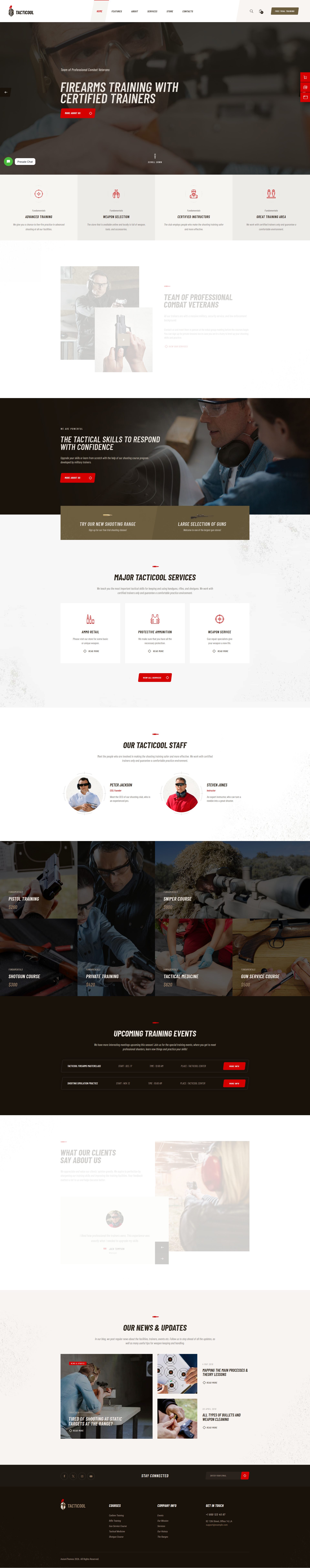 Tacticool – Premium Responsive Shooting Range & Gun Store WordPress Theme theme — Desktop preview