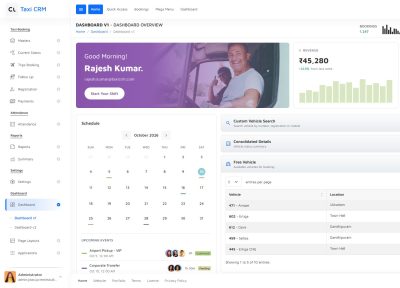 Taxi CRM – Premium Responsive Taxi Dispatch CRM Admin Dashboard HTML5 Template