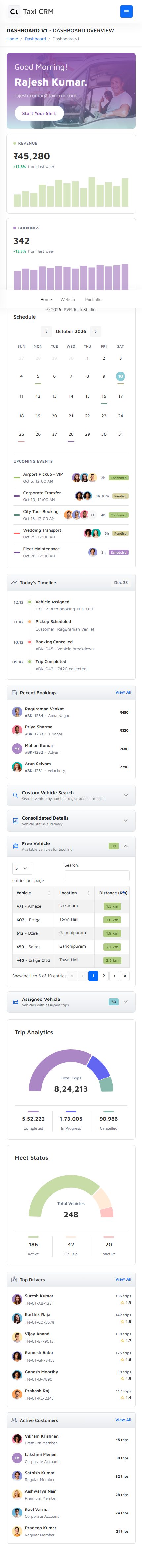 Taxi CRM – Premium Responsive Taxi Dispatch CRM Admin Dashboard HTML5 Template theme — Mobile preview