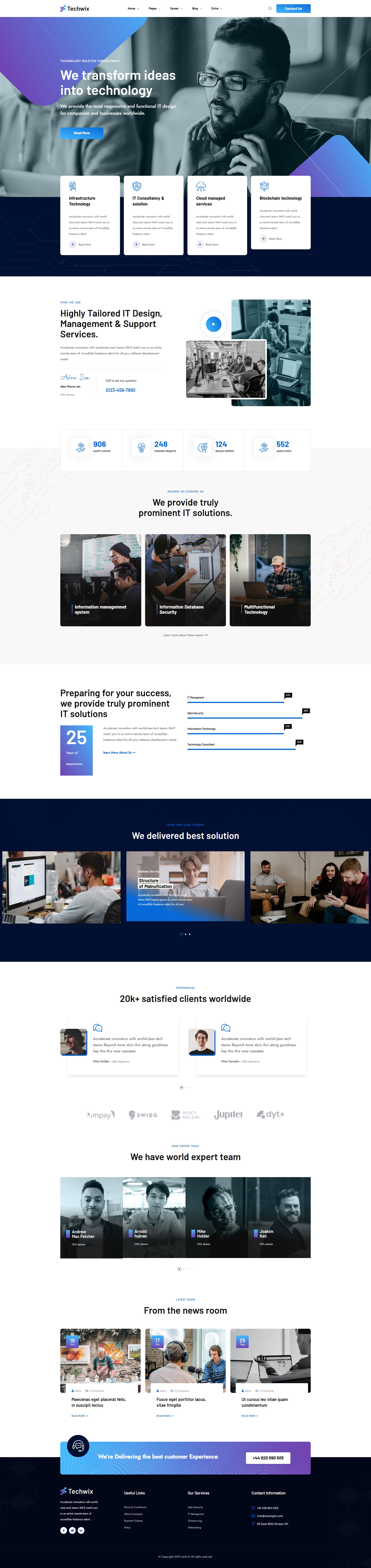 Techwix – Premium Responsive Technology & IT Solutions Drupal Theme theme — Desktop preview