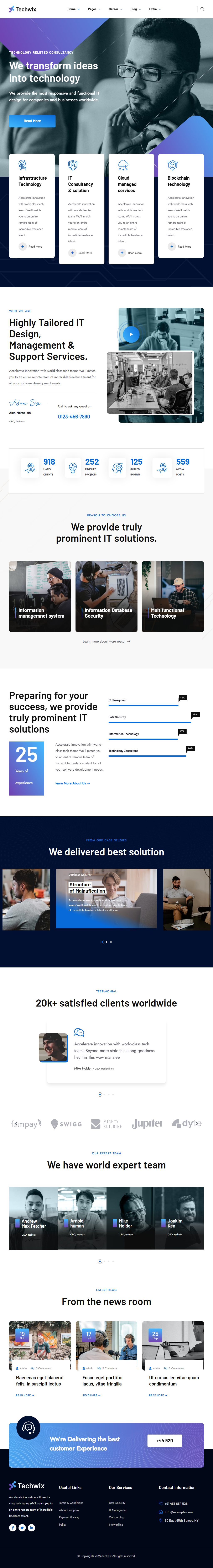 Techwix – Premium Responsive Technology & IT Solutions Drupal Theme theme — Tablet preview