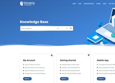 Tessera – Premium Responsive Knowledge Base & Support Forum WordPress Theme
