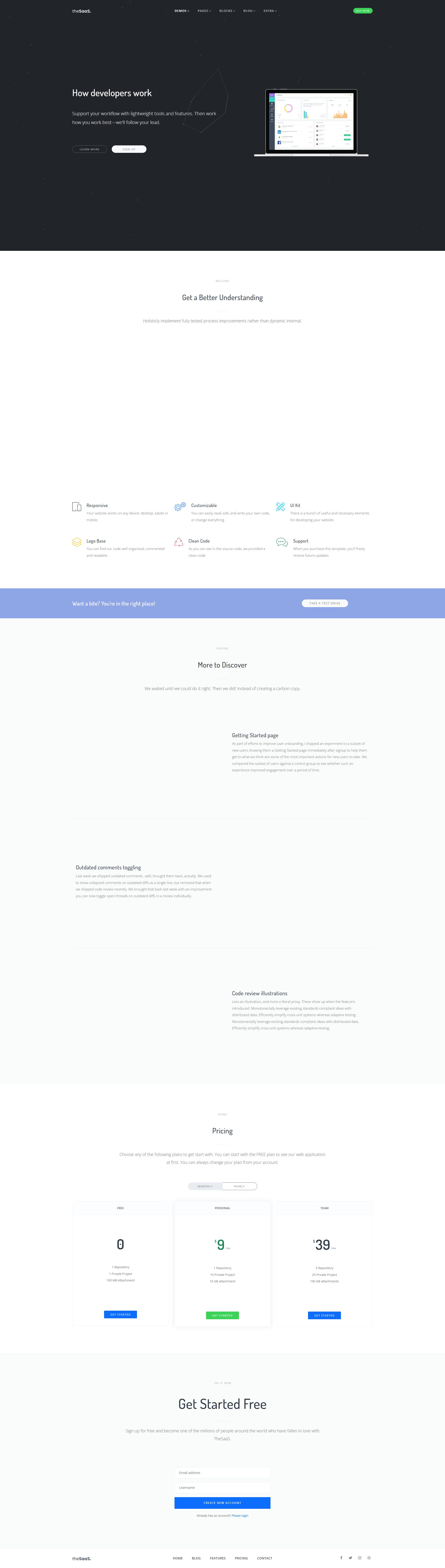 TheSaaS – Premium Responsive SaaS, Software & WebApp Drupal Theme theme — Desktop preview