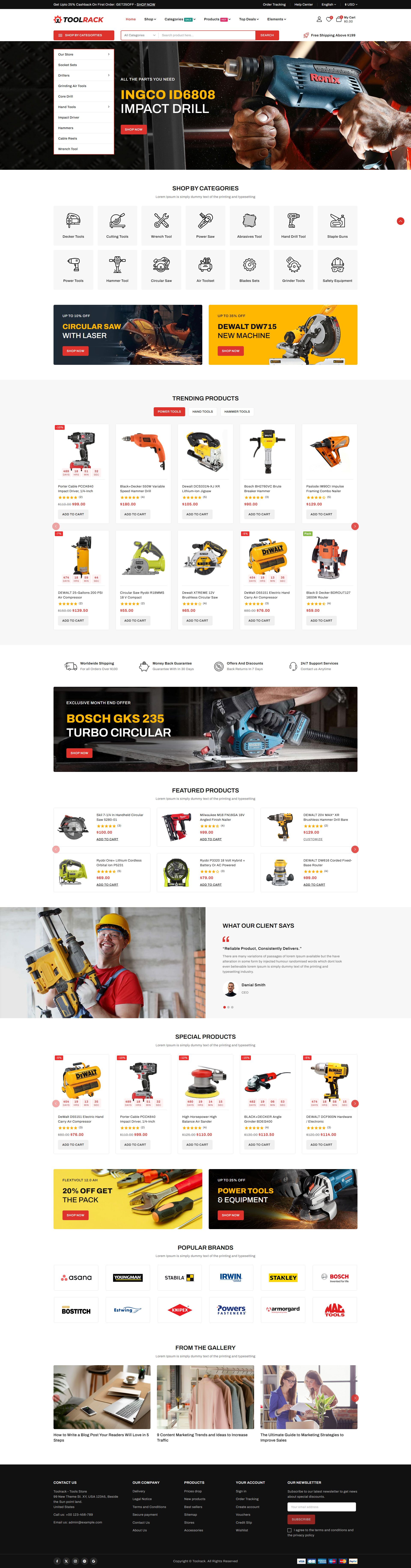 Toolrack – Premium Responsive Tools & Hardware PrestaShop Theme theme — Desktop preview