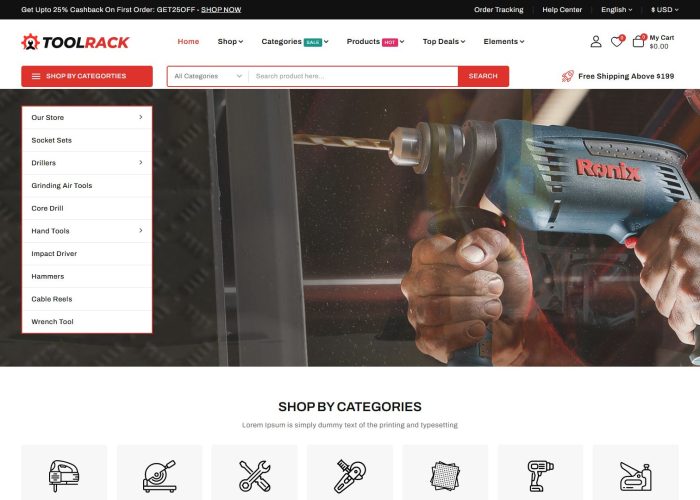 Toolrack – Premium Responsive Tools & Hardware PrestaShop Theme