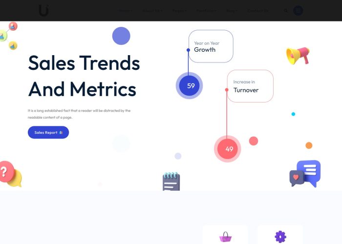 Umetric 2.0 – Premium Responsive Dashboard, Reporting & Infographic WordPress Theme