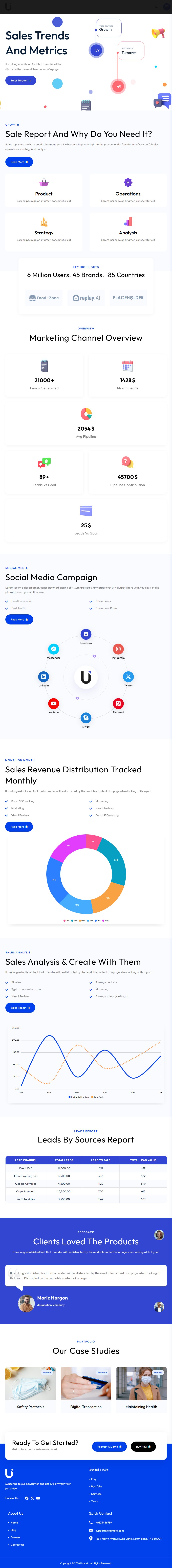Umetric 2.0 – Premium Responsive Dashboard, Reporting & Infographic WordPress Theme theme — Tablet preview