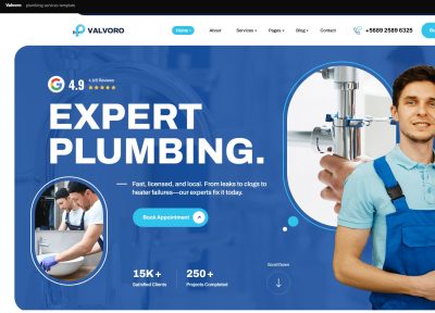 Valvoro – Premium Responsive Plumbing Services HTML5 Template