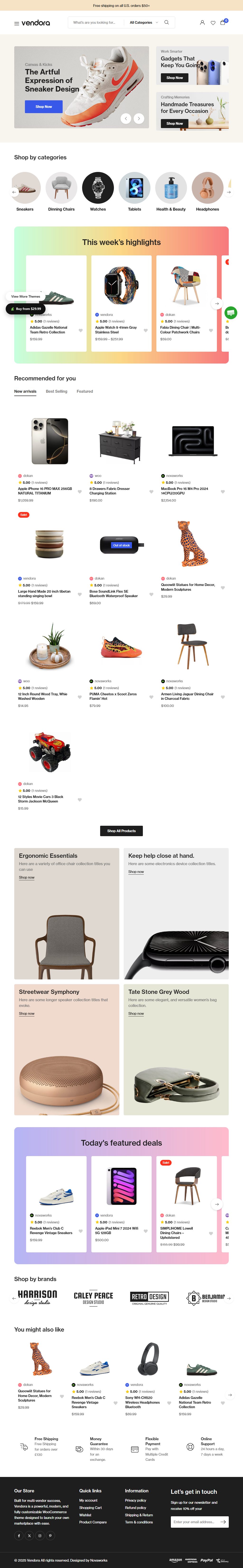 Vendora – Premium Responsive Multi-Vendor Marketplace WordPress Theme theme — Tablet preview