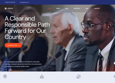 Verdox – Premium Responsive Political Election Campaign WordPress Theme