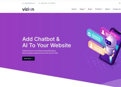 Vizion 4.0 – Advanced Artificial Intelligence WordPress Theme