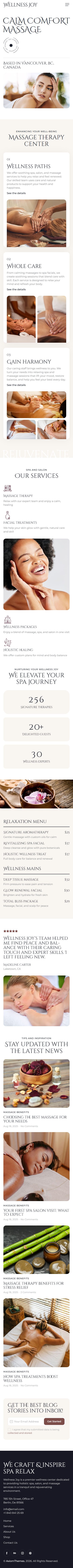 Wellness Joy – Premium Responsive Spa & Massage Salon WordPress Theme theme — Mobile preview