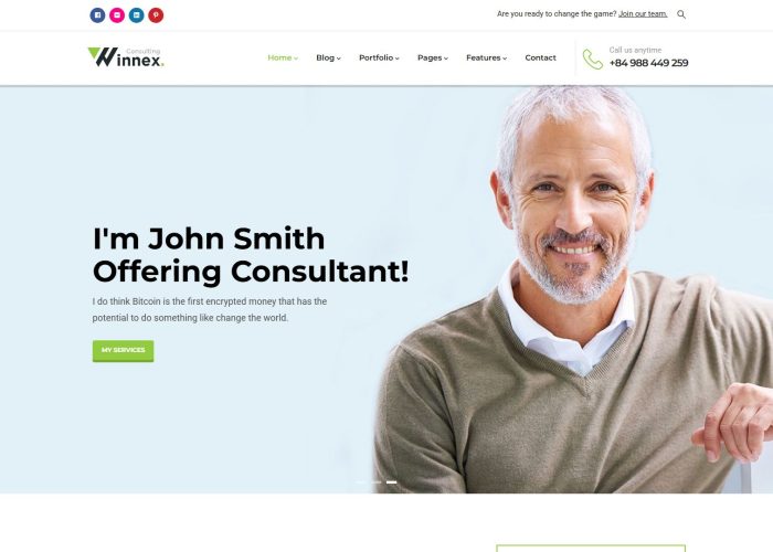 Winnex – Premium Responsive Business Consulting Drupal 10 Theme