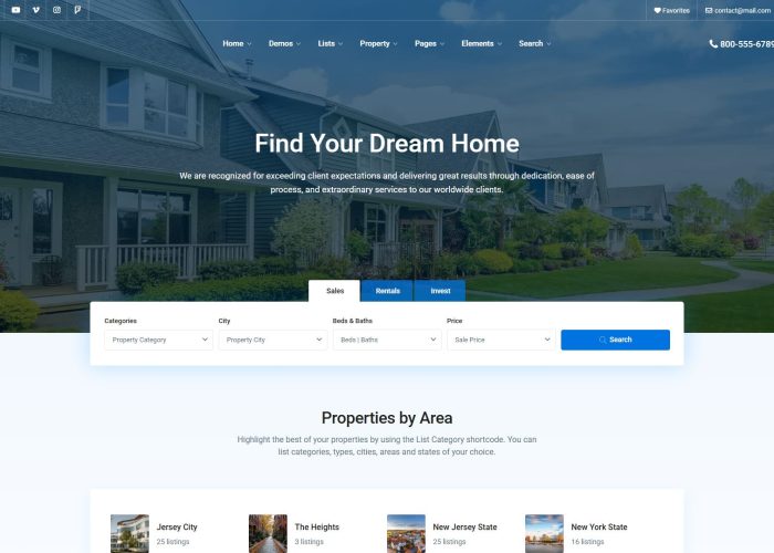 WP Residence – Premium Responsive Real Estate WordPress Theme