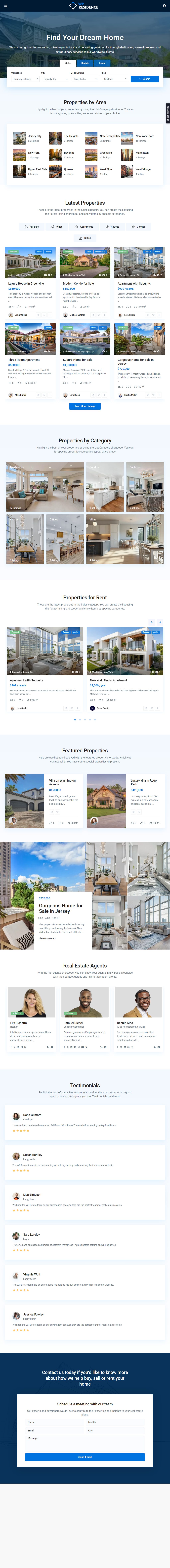 WP Residence – Premium Responsive Real Estate WordPress Theme theme — Tablet preview