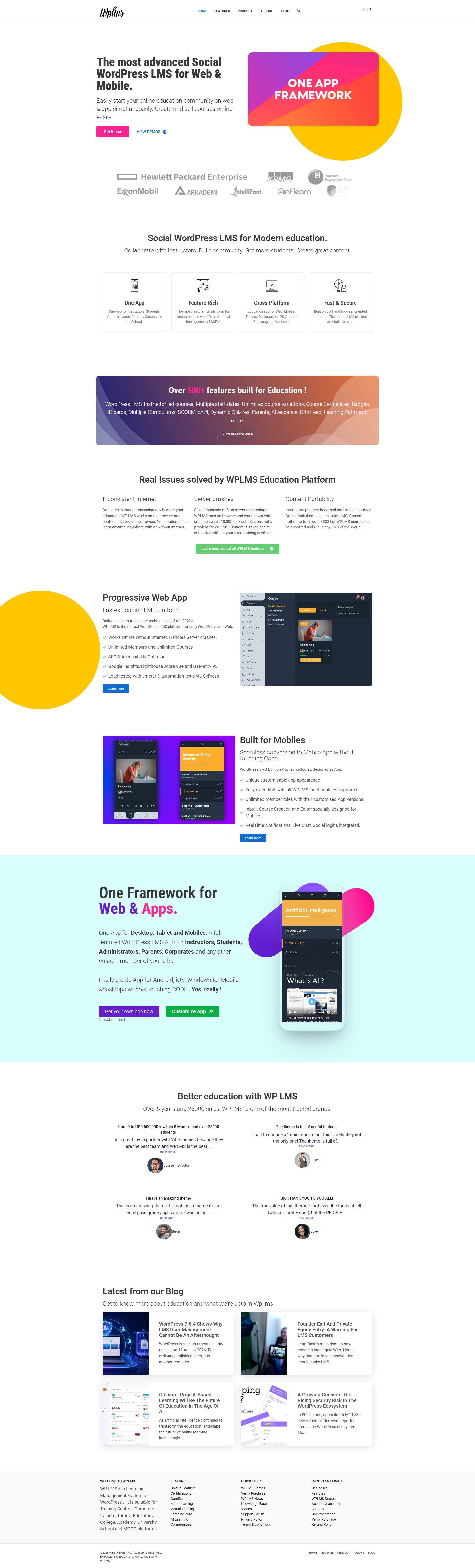 WPLMS Drag and Drop WordPress Theme