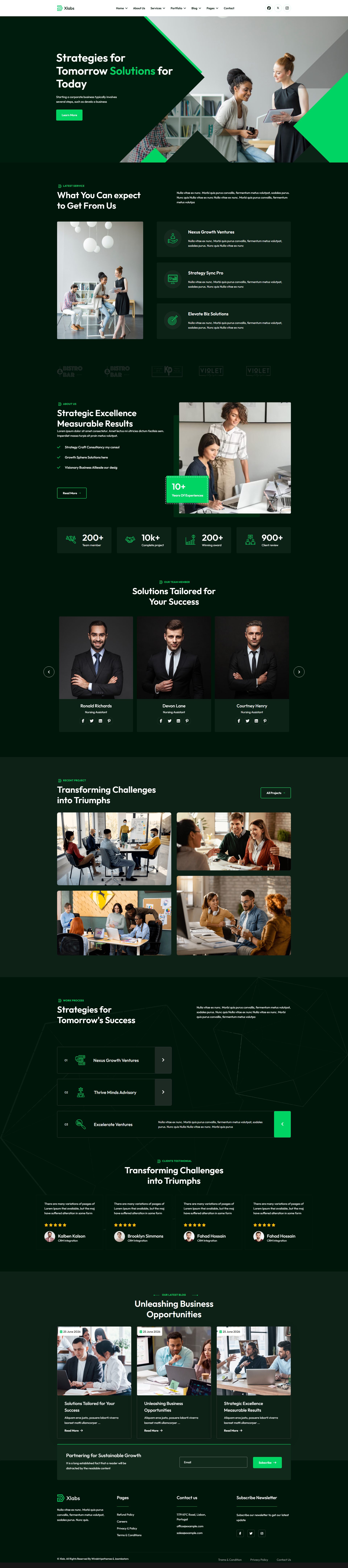 Xlab – Premium Responsive Business Consulting Joomla Template theme — Desktop preview