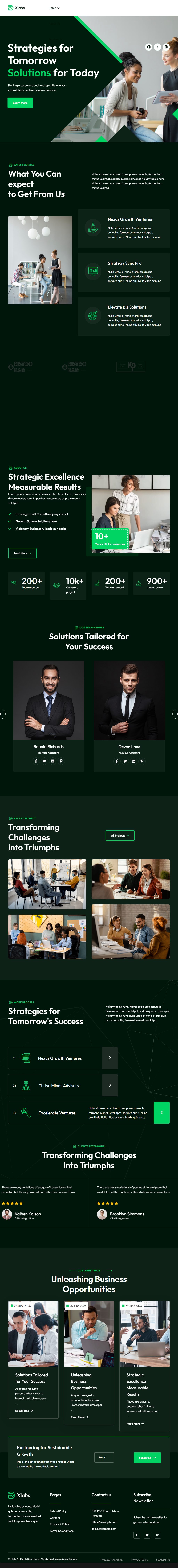 Xlab – Premium Responsive Business Consulting Joomla Template theme — Tablet preview