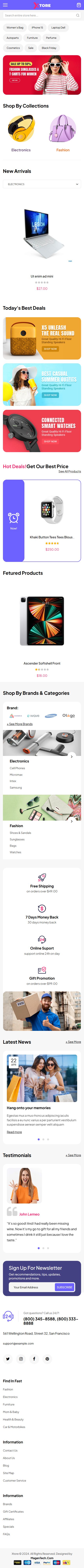 Xtore – Premium Responsive Multipurpose Magento 2 Theme theme — Mobile preview