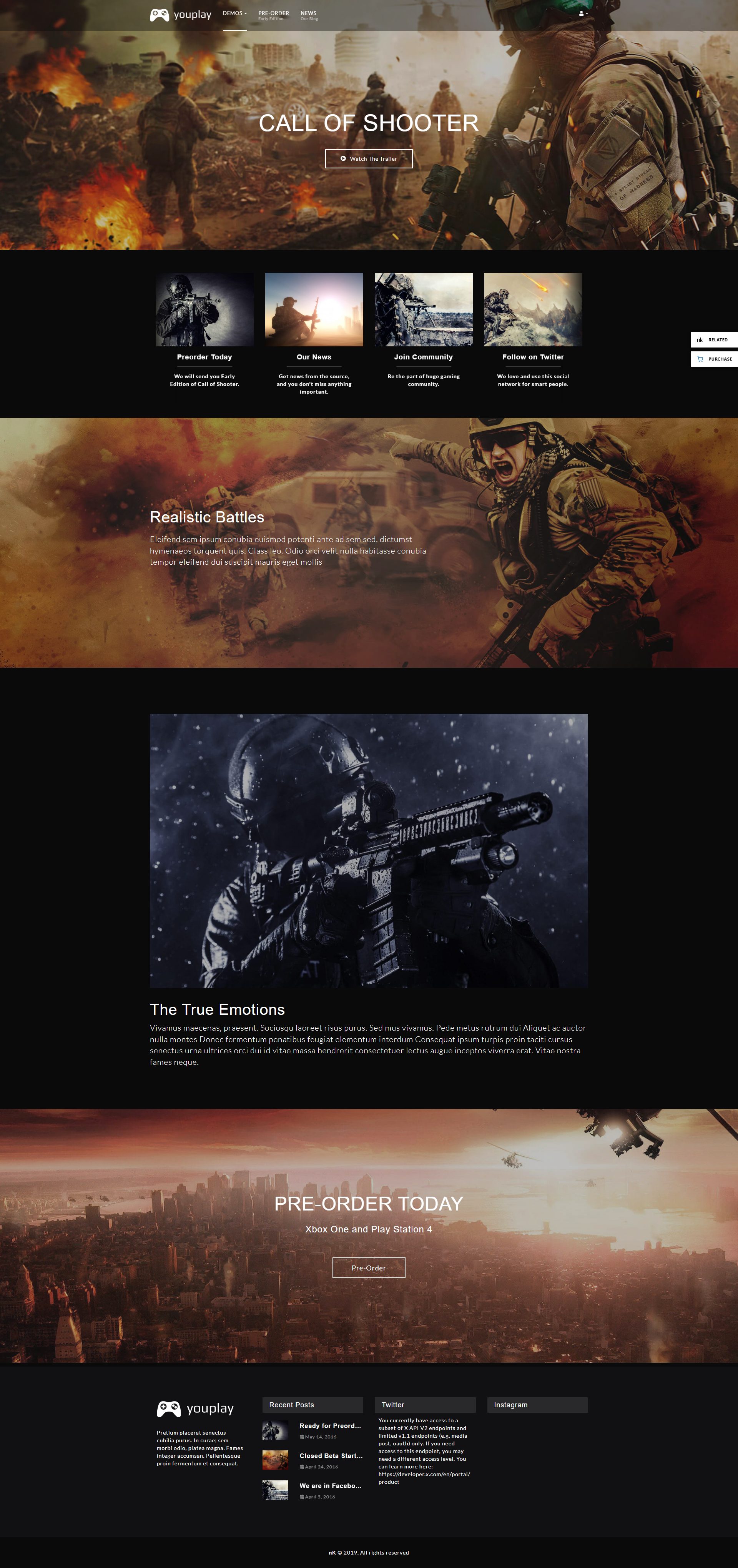 Youplay – Premium Responsive Gaming Community WordPress Theme theme — Desktop preview