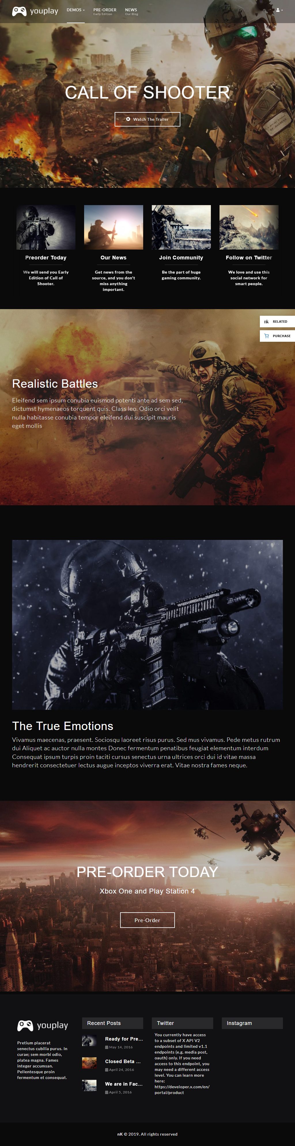 Youplay – Premium Responsive Gaming Community WordPress Theme theme — Tablet preview
