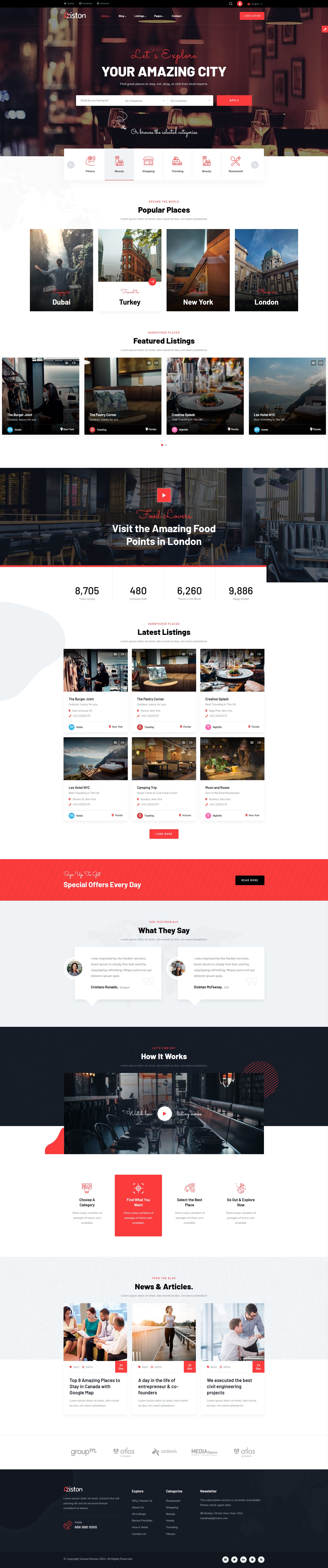 Ziston – Premium Responsive Directory Listing Drupal 11 Theme theme — Desktop preview