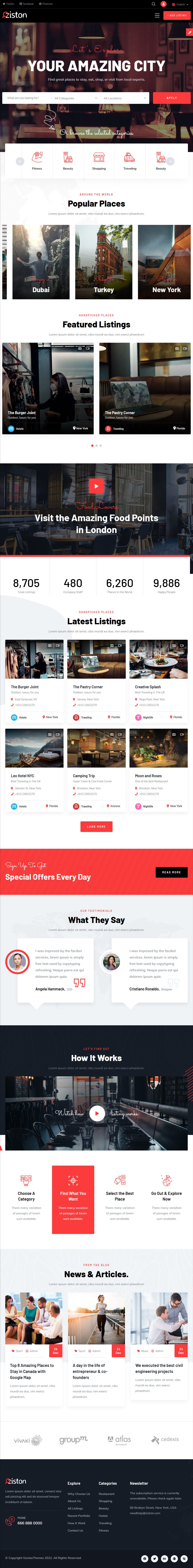 Ziston – Premium Responsive Directory Listing Drupal 11 Theme theme — Tablet preview