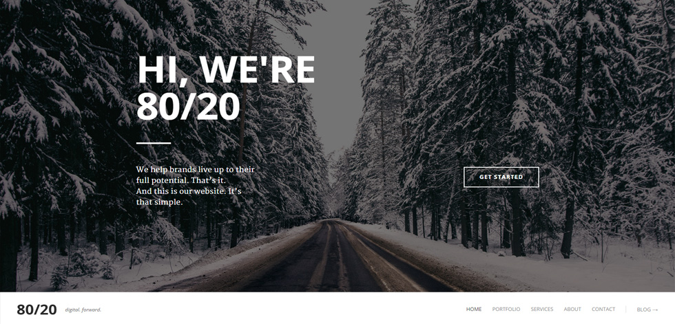 Welcome screen