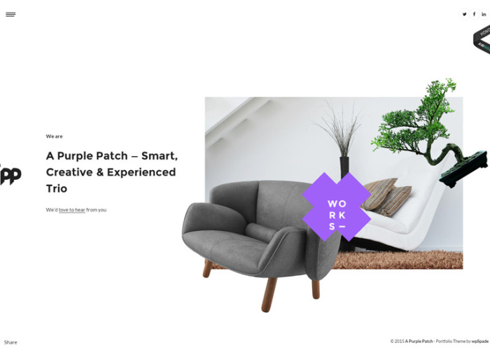 A Purple Patch – Premium Responisve Creative Portfolio WordPress Theme
