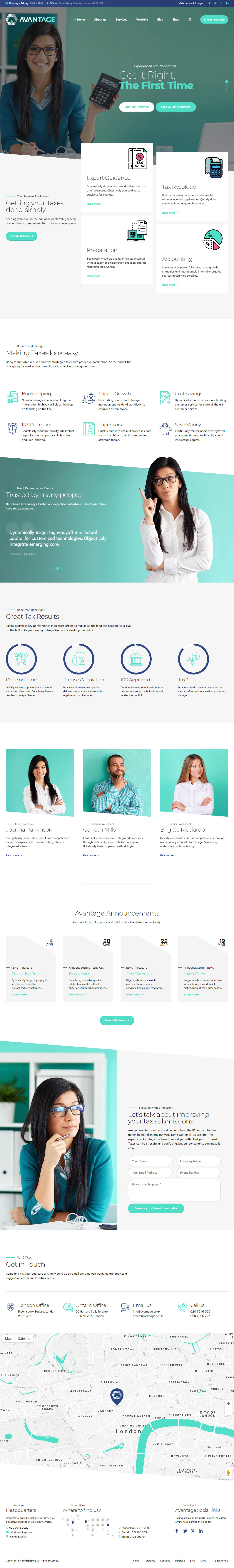 Avantage WordPress Accounting Themes