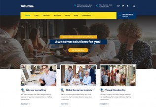 Aduma – Premium Responsive Consulting, Finance WordPress Theme