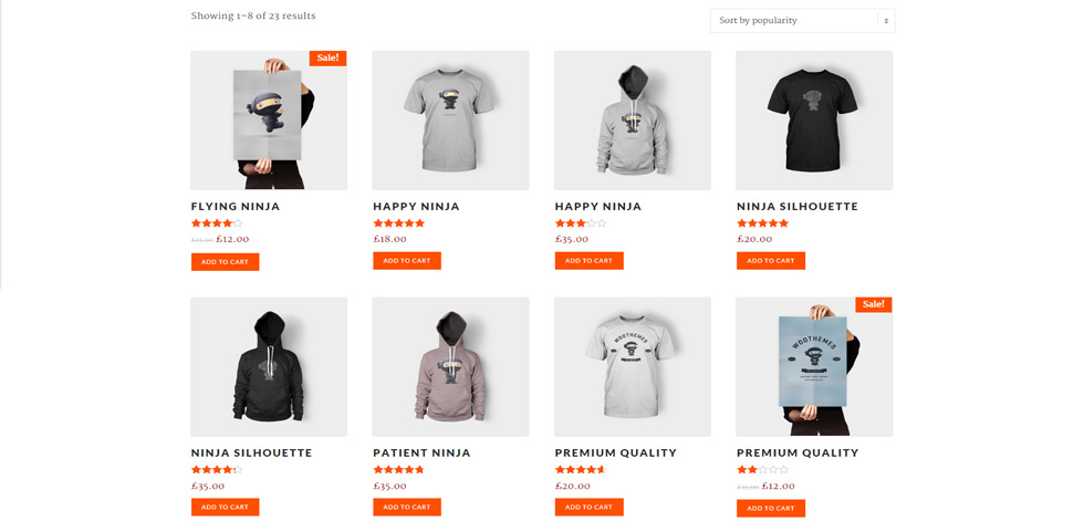 Shop page