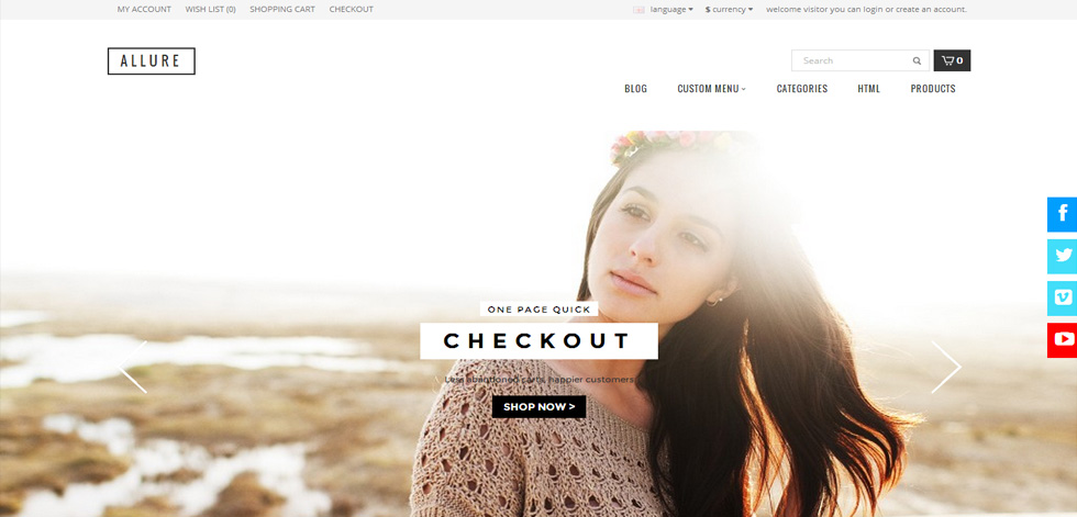 Welcome page