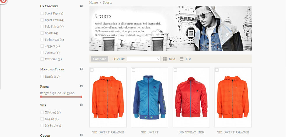 Category page