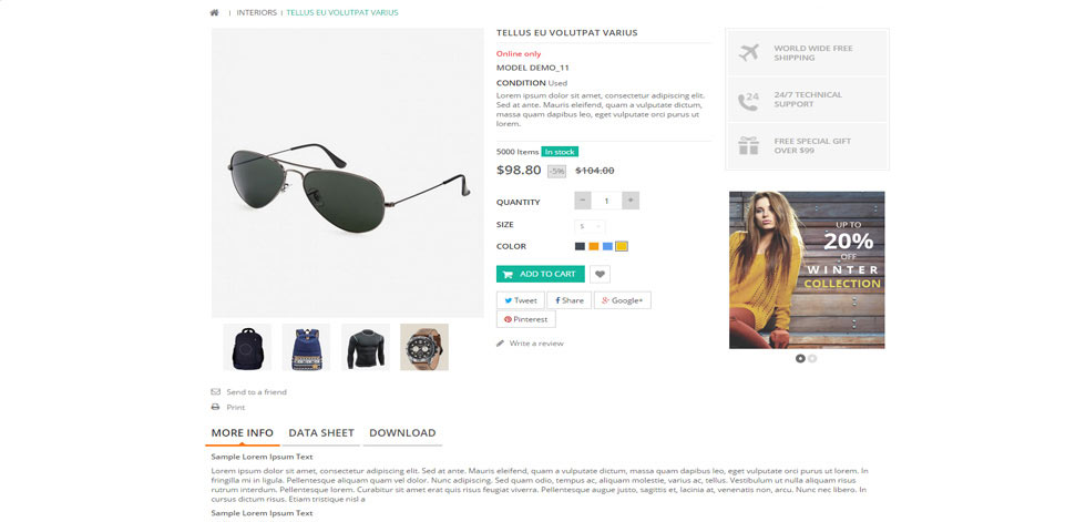 Product page
