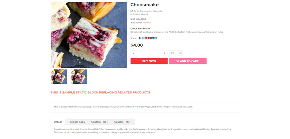 Product page