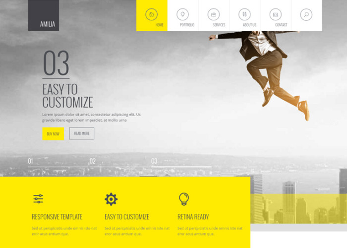 Amilia – Premium Responsive Multipurpose One and Multi Page WordPress Theme
