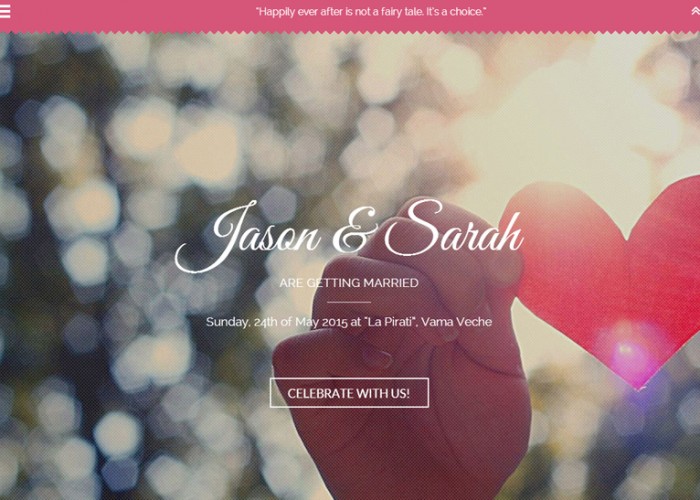 Amor – Premium Responsive Parallax Wedding HTML5 Template