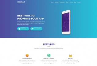 Andalus – Premium responsive App Landing Page HTML5 Template