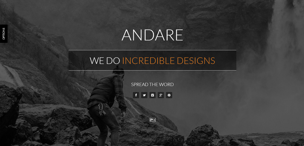 Welcome screen
