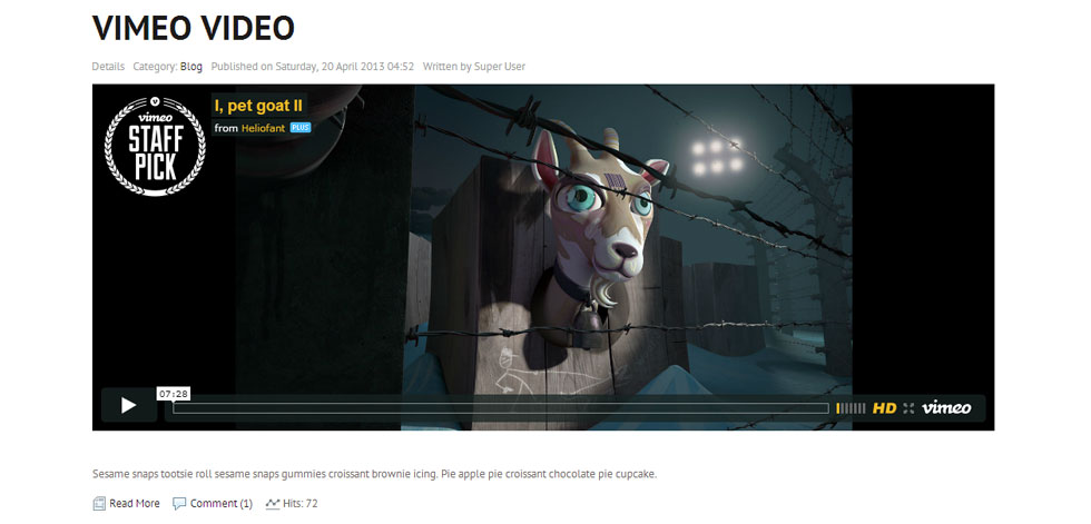 Blog page