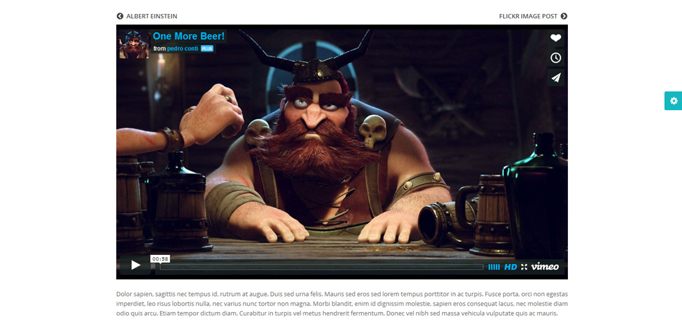 Blog post page