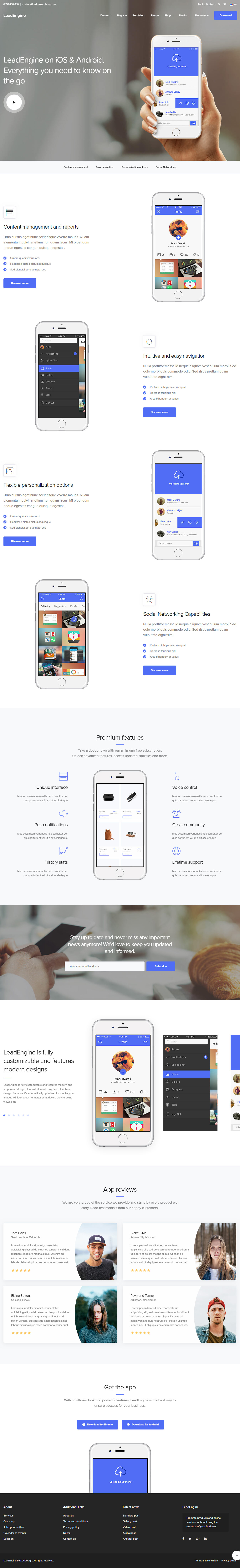 LeadEngine App Showcase WordPress Themes